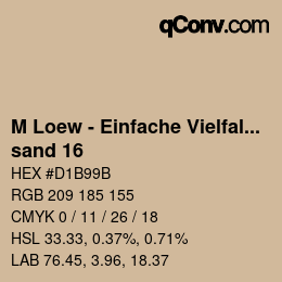 Farbcode: M Loew - Einfache Vielfalt - sand 16 | qconv.com