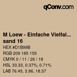 カラーコード: M Loew - Einfache Vielfalt - sand 16 | qconv.com