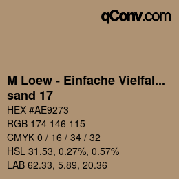 Color code: M Loew - Einfache Vielfalt - sand 17 | qconv.com