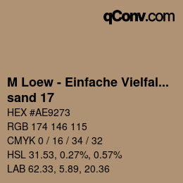 カラーコード: M Loew - Einfache Vielfalt - sand 17 | qconv.com