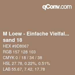 Color code: M Loew - Einfache Vielfalt - sand 18 | qconv.com