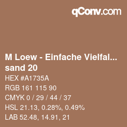 Color code: M Loew - Einfache Vielfalt - sand 20 | qconv.com