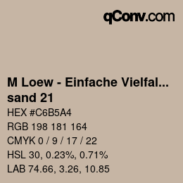 Color code: M Loew - Einfache Vielfalt - sand 21 | qconv.com