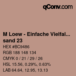 カラーコード: M Loew - Einfache Vielfalt - sand 23 | qconv.com