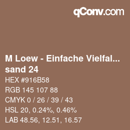 Color code: M Loew - Einfache Vielfalt - sand 24 | qconv.com