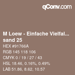 カラーコード: M Loew - Einfache Vielfalt - sand 25 | qconv.com