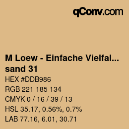 Farbcode: M Loew - Einfache Vielfalt - sand 31 | qconv.com