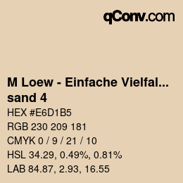 Color code: M Loew - Einfache Vielfalt - sand 4 | qconv.com