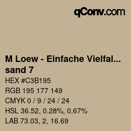 カラーコード: M Loew - Einfache Vielfalt - sand 7 | qconv.com