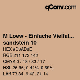 颜色代码: M Loew - Einfache Vielfalt - sandstein 10 | qconv.com