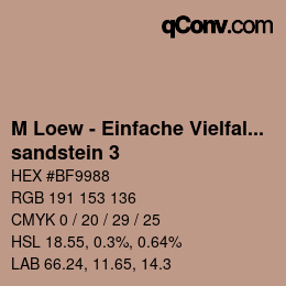 Color code: M Loew - Einfache Vielfalt - sandstein 3 | qconv.com