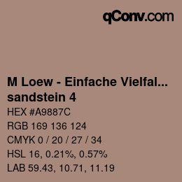 Color code: M Loew - Einfache Vielfalt - sandstein 4 | qconv.com