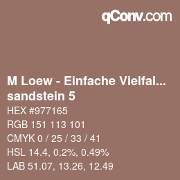 Color code: M Loew - Einfache Vielfalt - sandstein 5 | qconv.com