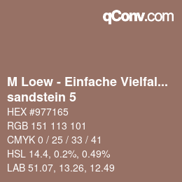 カラーコード: M Loew - Einfache Vielfalt - sandstein 5 | qconv.com