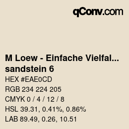 カラーコード: M Loew - Einfache Vielfalt - sandstein 6 | qconv.com