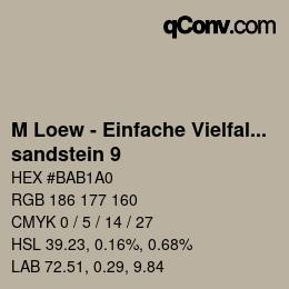 Color code: M Loew - Einfache Vielfalt - sandstein 9 | qconv.com