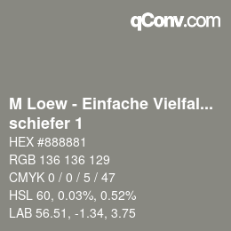 Code couleur: M Loew - Einfache Vielfalt - schiefer 1 | qconv.com