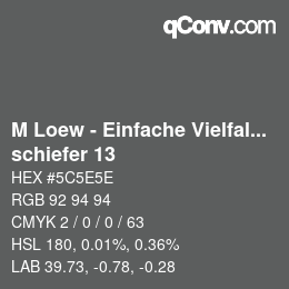 Farbcode: M Loew - Einfache Vielfalt - schiefer 13 | qconv.com