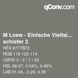 Code couleur: M Loew - Einfache Vielfalt - schiefer 2 | qconv.com