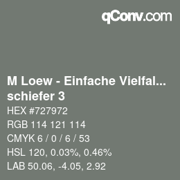 Código de color: M Loew - Einfache Vielfalt - schiefer 3 | qconv.com