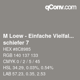 カラーコード: M Loew - Einfache Vielfalt - schiefer 7 | qconv.com