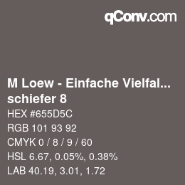 Farbcode: M Loew - Einfache Vielfalt - schiefer 8 | qconv.com