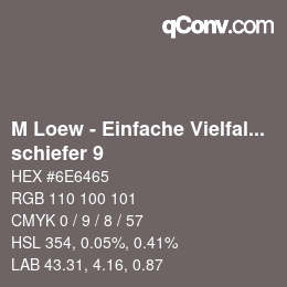 Farbcode: M Loew - Einfache Vielfalt - schiefer 9 | qconv.com
