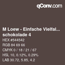 Color code: M Loew - Einfache Vielfalt - schokolade 4 | qconv.com