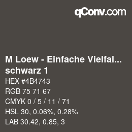 Farbcode: M Loew - Einfache Vielfalt - schwarz 1 | qconv.com