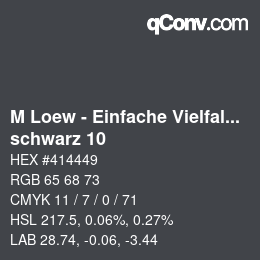 Color code: M Loew - Einfache Vielfalt - schwarz 10 | qconv.com