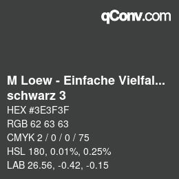 Color code: M Loew - Einfache Vielfalt - schwarz 3 | qconv.com