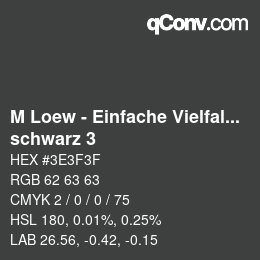 Código de color: M Loew - Einfache Vielfalt - schwarz 3 | qconv.com