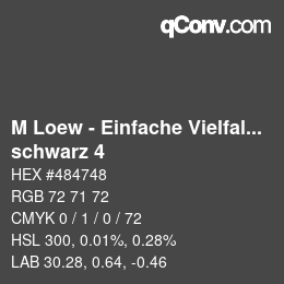 Color code: M Loew - Einfache Vielfalt - schwarz 4 | qconv.com