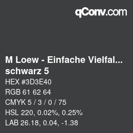 Código de color: M Loew - Einfache Vielfalt - schwarz 5 | qconv.com