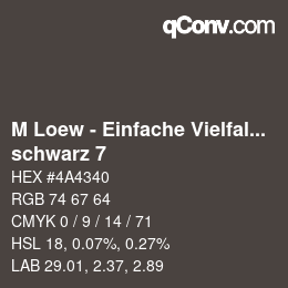 Farbcode: M Loew - Einfache Vielfalt - schwarz 7 | qconv.com