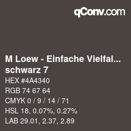 Código de color: M Loew - Einfache Vielfalt - schwarz 7 | qconv.com