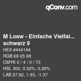 Color code: M Loew - Einfache Vielfalt - schwarz 9 | qconv.com