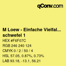 Farbcode: M Loew - Einfache Vielfalt - schwefel 1 | qconv.com