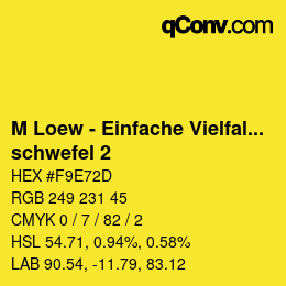 Color code: M Loew - Einfache Vielfalt - schwefel 2 | qconv.com