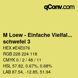 Farbcode: M Loew - Einfache Vielfalt - schwefel 3 | qconv.com