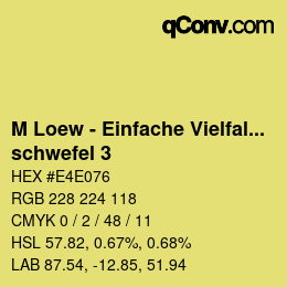 Code couleur: M Loew - Einfache Vielfalt - schwefel 3 | qconv.com