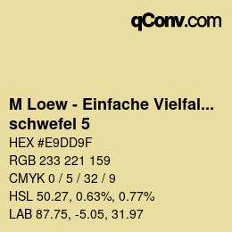 Code couleur: M Loew - Einfache Vielfalt - schwefel 5 | qconv.com