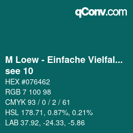 Código de color: M Loew - Einfache Vielfalt - see 10 | qconv.com