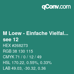 Color code: M Loew - Einfache Vielfalt - see 12 | qconv.com