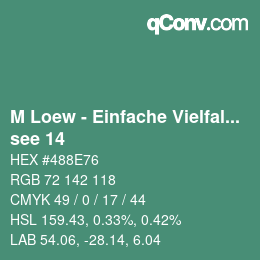 カラーコード: M Loew - Einfache Vielfalt - see 14 | qconv.com