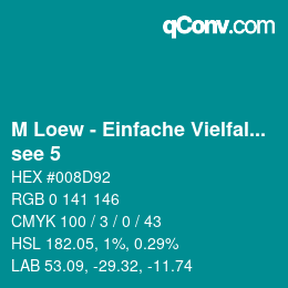 Color code: M Loew - Einfache Vielfalt - see 5 | qconv.com