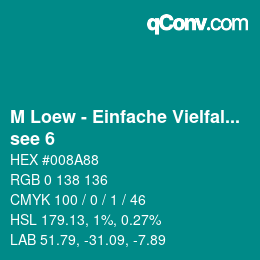 Color code: M Loew - Einfache Vielfalt - see 6 | qconv.com