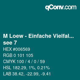 カラーコード: M Loew - Einfache Vielfalt - see 7 | qconv.com