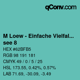 Código de color: M Loew - Einfache Vielfalt - see 8 | qconv.com