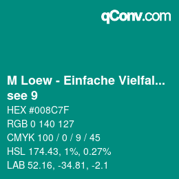 Color code: M Loew - Einfache Vielfalt - see 9 | qconv.com